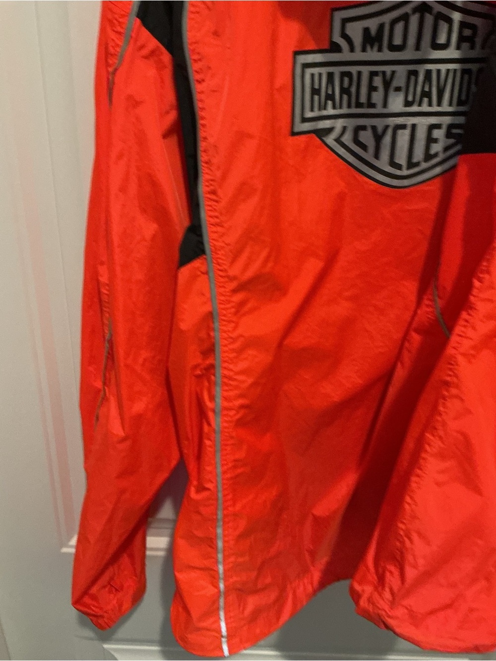 Harley-Davidson Bright Orange and Black Two-Piece Rain Suit - Picture 9 of 16